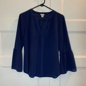J Crew Bell Sleeve Blouse